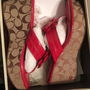 Coach wedge sandals